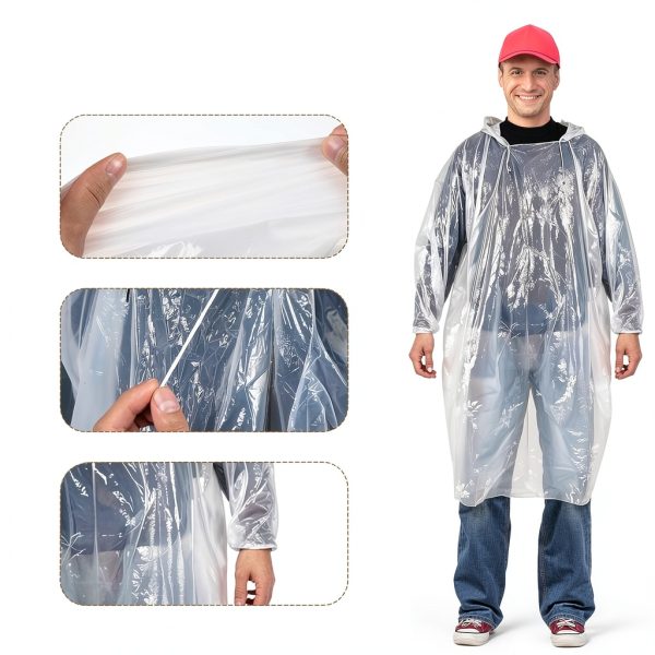 Xthrotsenk Rain Ponchos Waterproof PVC PE Universal Size-2
