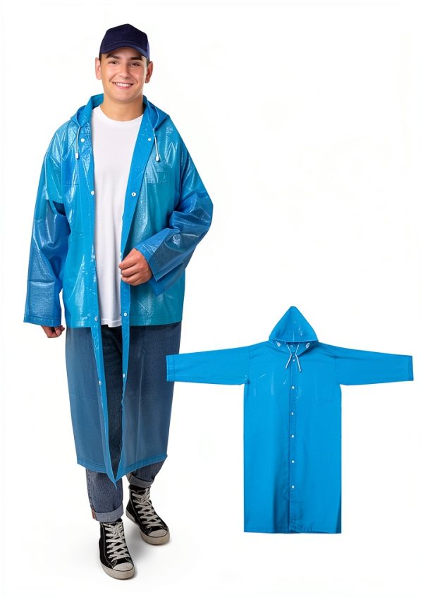 JaGely Rain Ponchos Waterproof Reusable Adult Outdoor Gear-1
