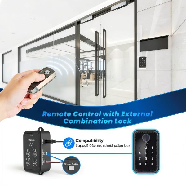 Preruner 600lb Electromagnetic Lock Remote Control Security-4