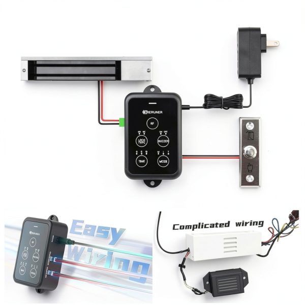 Preruner 600lb Electromagnetic Lock Remote Control Security-3