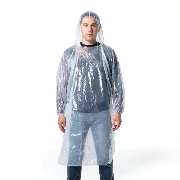 Xthrotsenk Rain Ponchos Waterproof PVC PE Universal Size-3
