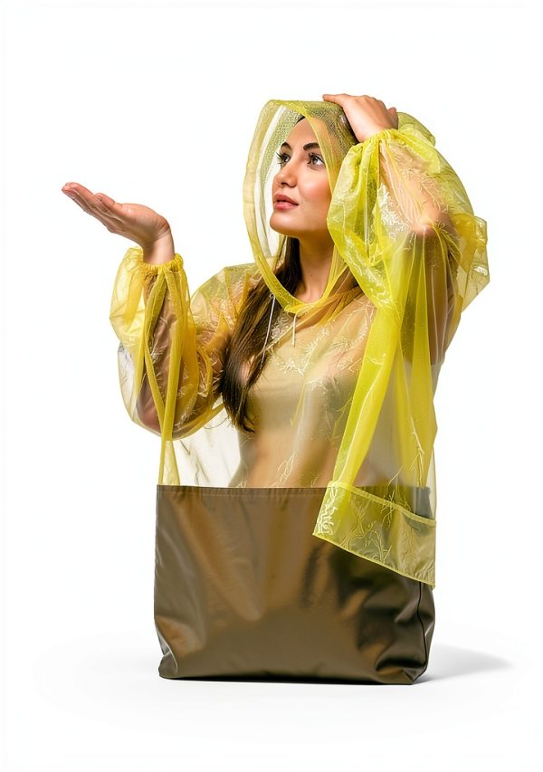 JaGely Rain Ponchos Waterproof Reusable Adult Outdoor Gear-6