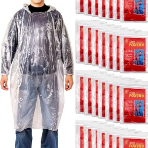Xthrotsenk Rain Ponchos Waterproof PVC PE Universal Size-0