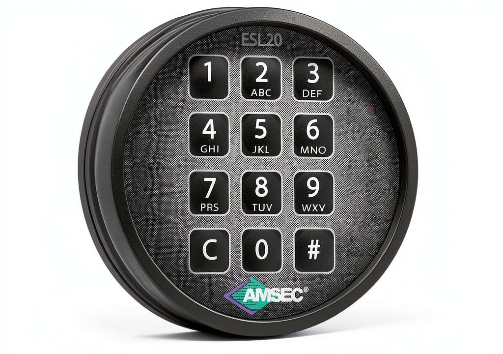 AMSEC electromagnetic lock installed on a commercial door