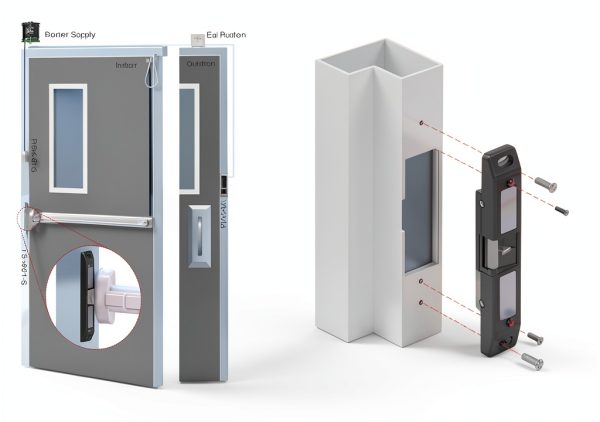 UHPPOTE Electric Strike Lock Push Button Emergency Gate-5