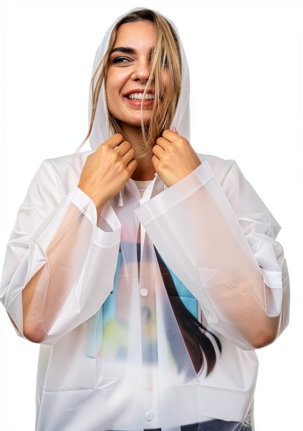JaGely Rain Ponchos Waterproof Reusable Adult Outdoor Gear-4