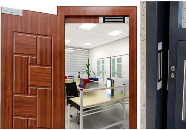 SKYZONAL Electromagnetic Lock 600lbs Flush Mount Silver-8