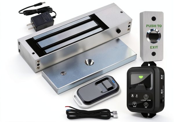 UHPPOTE Wi-Fi Electromagnetic Lock Modern Black Silver-0