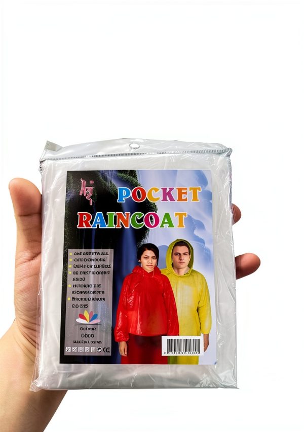 Rain Poncho HLKZONE Disposable Waterproof Adult-2