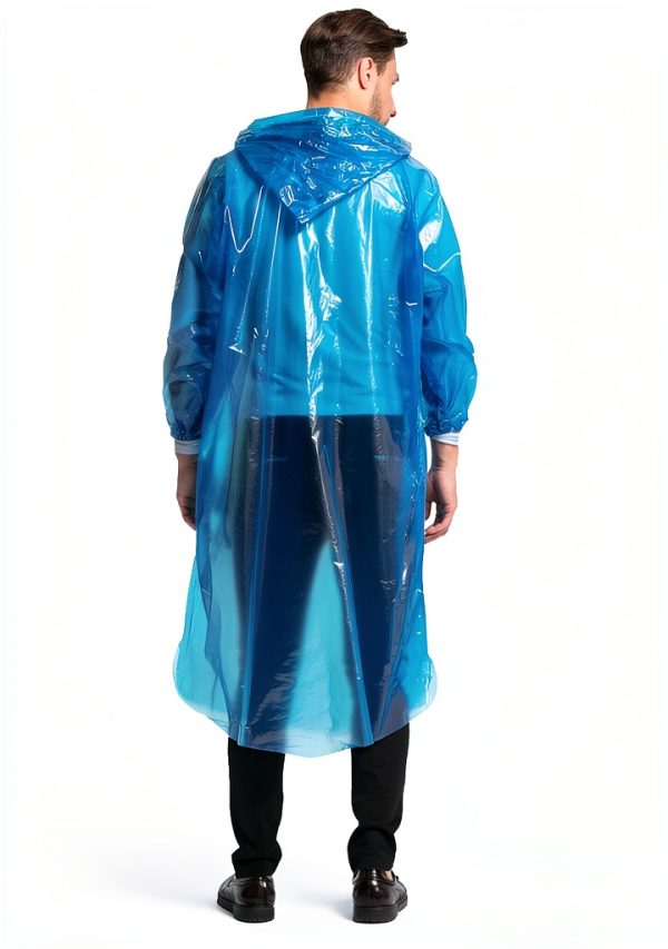 Rain Poncho HLKZONE Disposable Waterproof Adult-3