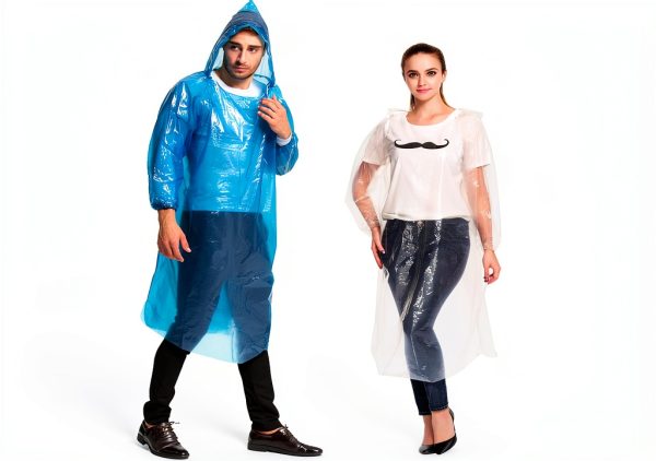 Rain Poncho HLKZONE Disposable Waterproof Adult-5