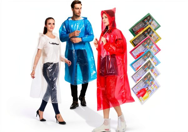 Rain Poncho HLKZONE Disposable Waterproof Adult-0