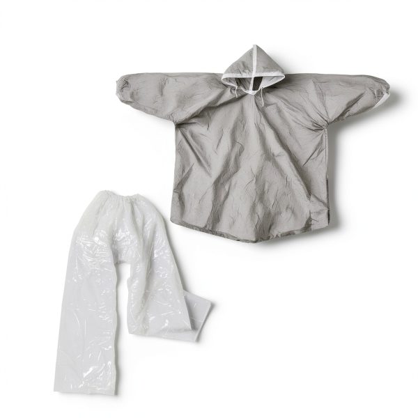 EupHHonycs Disposable Rain Poncho 2 Pack Clear Hooded PE Waterproof-1