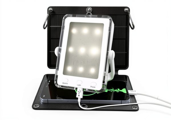 Praana Solar Power Bank V10P1 White 7X Solar 5000mAh Flashlight-0