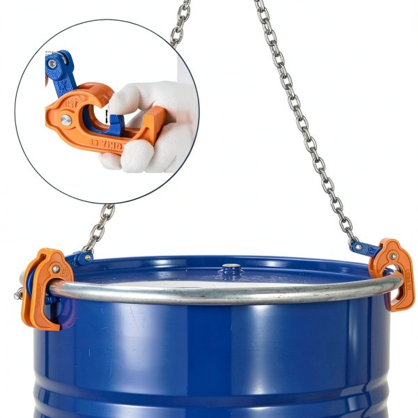 Chain Drum Lifter 2200LBS GPOAS Heavy Duty Lifting Clamp Model 167144-4