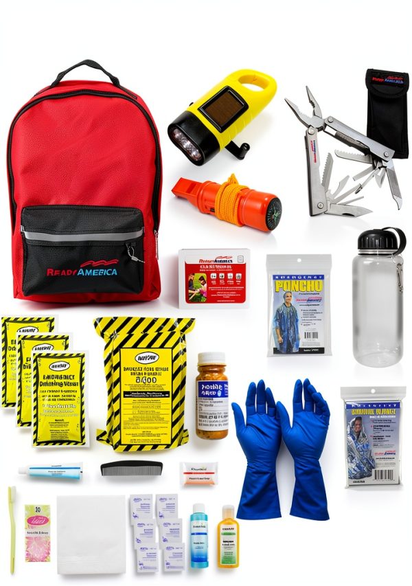 Ready America Deluxe Emergency Kit 4 Person Red Survival Kit-0