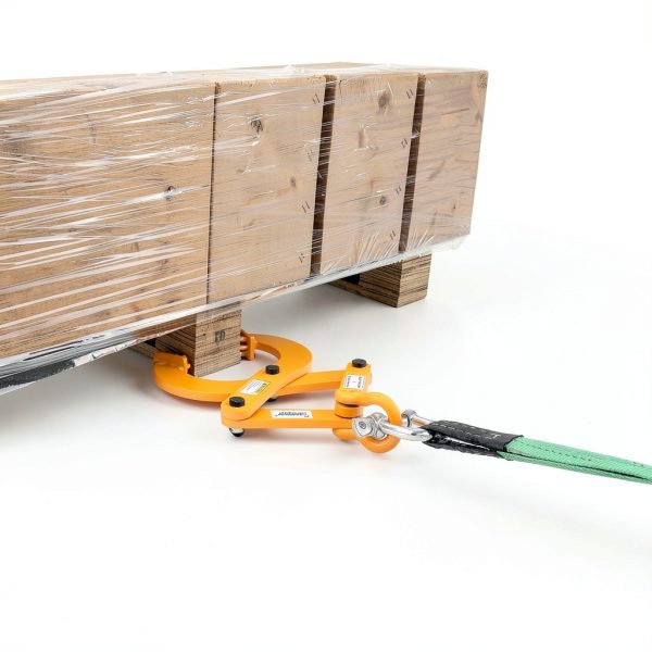 Industrial Pallet Puller Clamp,2204lbs Capacity Heavy Duty Scissor Clamp with 6" Jaw Opening,Compatible with Forklift Chains for Pulling Pallets,Wood & Trees-4