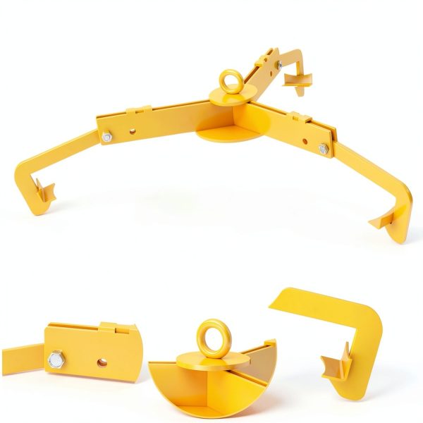 1pcs Open & Closed Head Drum Lifter Lifter 1000lb Capacity, Vertical Drum Clamp, Lifter for 30-55 Gallon Barrel Steel Plastic Drums, Heavy-Duty Pallet Puller Clamp-3