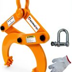 Industrial Pallet Puller Clamp,2204LB Grabber Hook Heavy Duty Steel Single Scissor for Pulling Pallets,6.1'Jaw Opening,for Forklift Chain,Stump Puller,Handling Stump Puller Pulling Hoisting-0