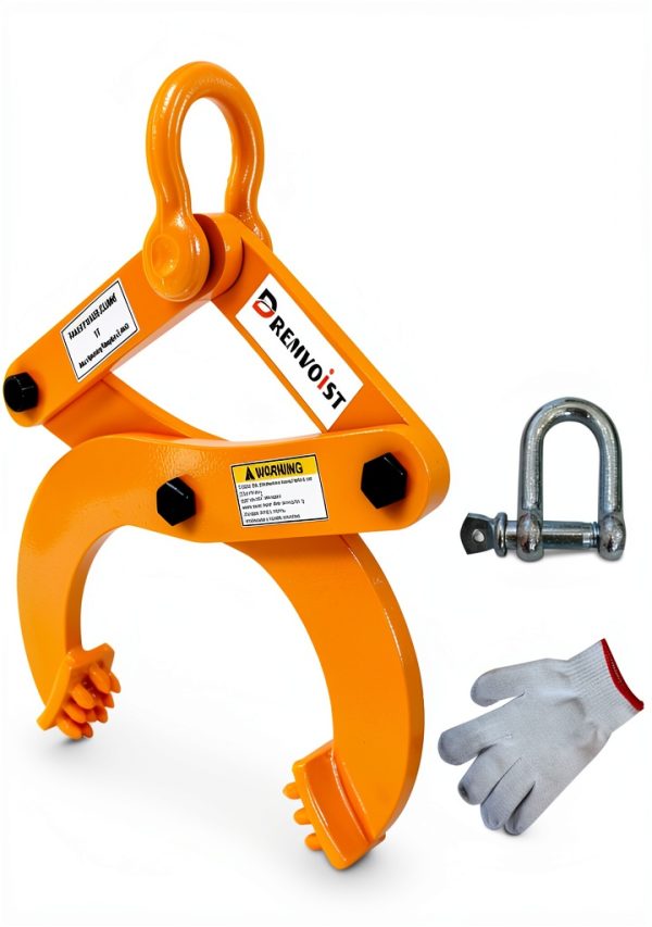 Industrial Pallet Puller Clamp,2204LB Grabber Hook Heavy Duty Steel Single Scissor for Pulling Pallets,6.1'Jaw Opening,for Forklift Chain,Stump Puller,Handling Stump Puller Pulling Hoisting-0