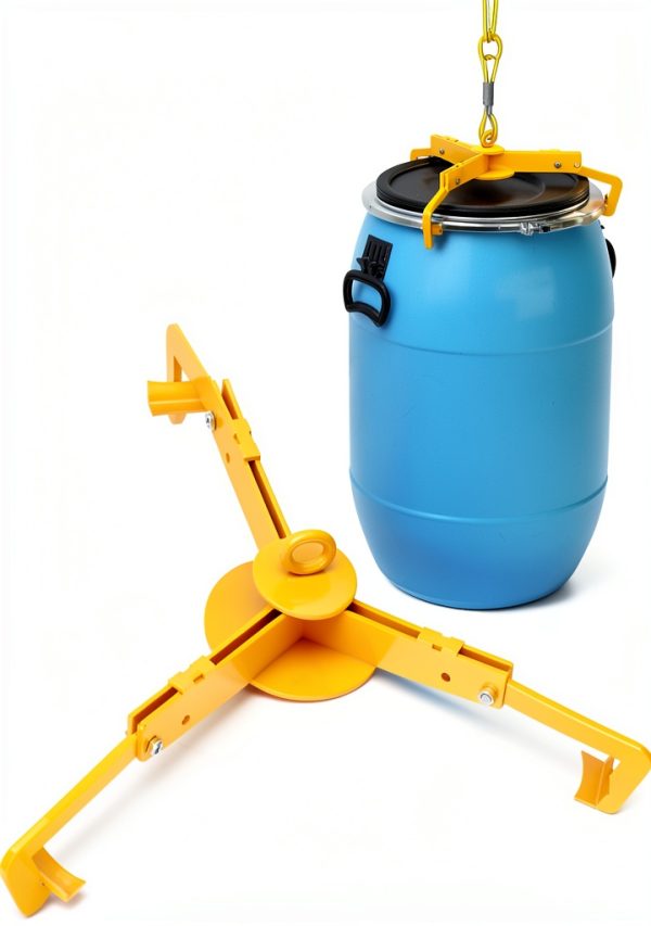 1pcs Open & Closed Head Drum Lifter Lifter 1000lb Capacity, Vertical Drum Clamp, Lifter for 30-55 Gallon Barrel Steel Plastic Drums, Heavy-Duty Pallet Puller Clamp-0