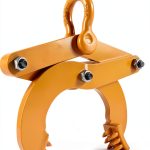 Pallet Puller Clamp 1T/2204LBS Pallet Jack Puller Steel Single Scissor Hook Puller, 5 Inch Jaw Opening Pallet Grabber Heavy Duty Forklift Material Handling Stump Puller Pulling Hoisting Wood-Yellow-0