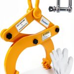 Industrial Pallet Puller Clamp,2204lbs Capacity Heavy Duty Scissor Clamp with 6" Jaw Opening,Compatible with Forklift Chains for Pulling Pallets,Wood & Trees-0