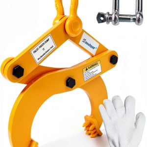 Industrial Pallet Puller Clamp,2204lbs Capacity Heavy Duty Scissor Clamp with 6" Jaw Opening,Compatible with Forklift Chains for Pulling Pallets,Wood & Trees-0
