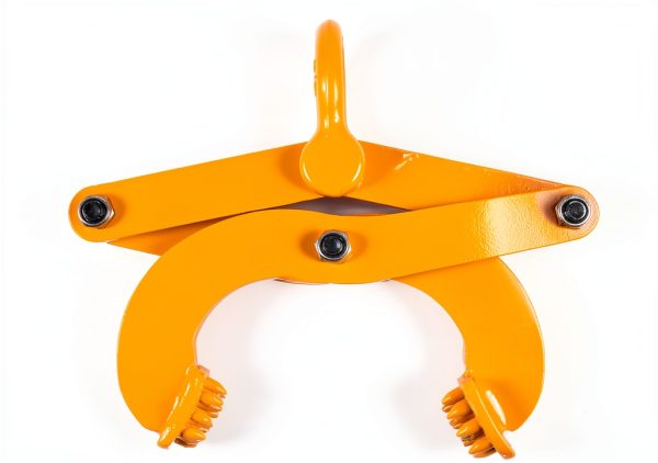 Pallet Puller Clamp 1T/2204LBS Pallet Jack Puller Steel Single Scissor Hook Puller, 5 Inch Jaw Opening Pallet Grabber Heavy Duty Forklift Material Handling Stump Puller Pulling Hoisting Wood-Yellow-4