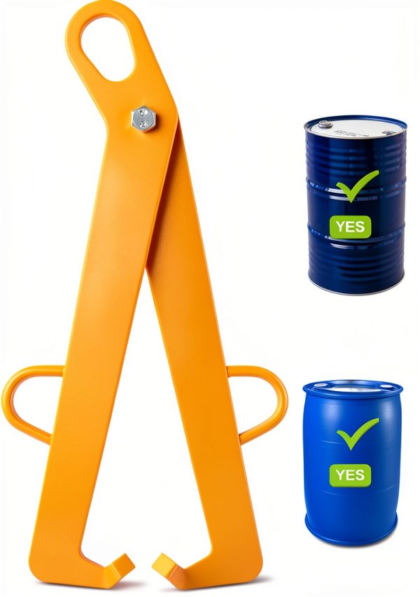 Vertical Drum Clamp WowDIY Drum Lifter 1100 lbs Capacity Yellow-3