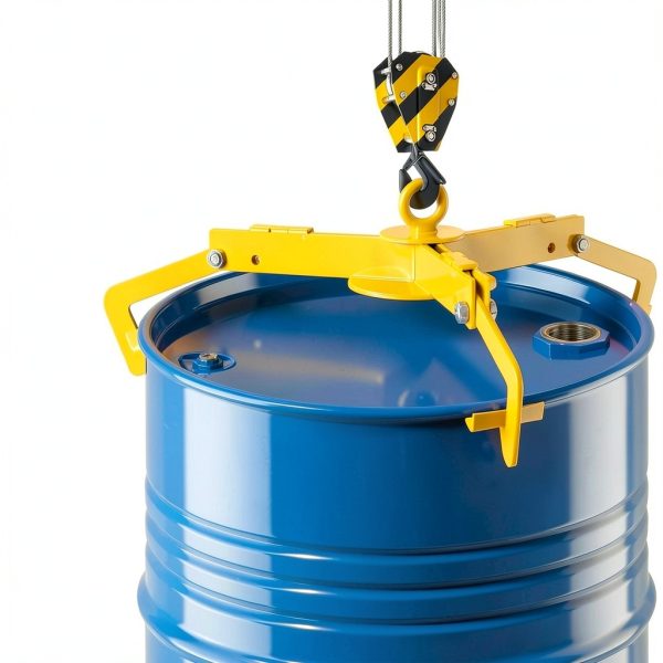 1pcs Open & Closed Head Drum Lifter Lifter 1000lb Capacity, Vertical Drum Clamp, Lifter for 30-55 Gallon Barrel Steel Plastic Drums, Heavy-Duty Pallet Puller Clamp-6