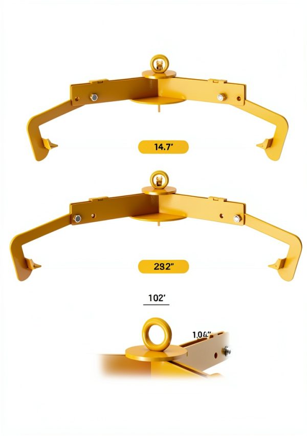1pcs Open & Closed Head Drum Lifter Lifter 1000lb Capacity, Vertical Drum Clamp, Lifter for 30-55 Gallon Barrel Steel Plastic Drums, Heavy-Duty Pallet Puller Clamp-1