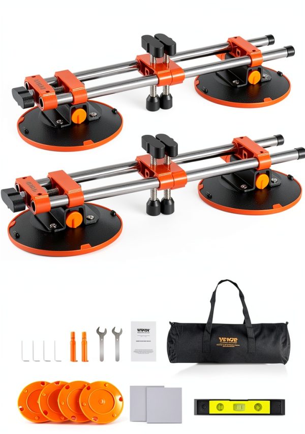 VEVOR Seamless Seam Setter 2 Pack 6inch Suction Cups 530LB Orange-0