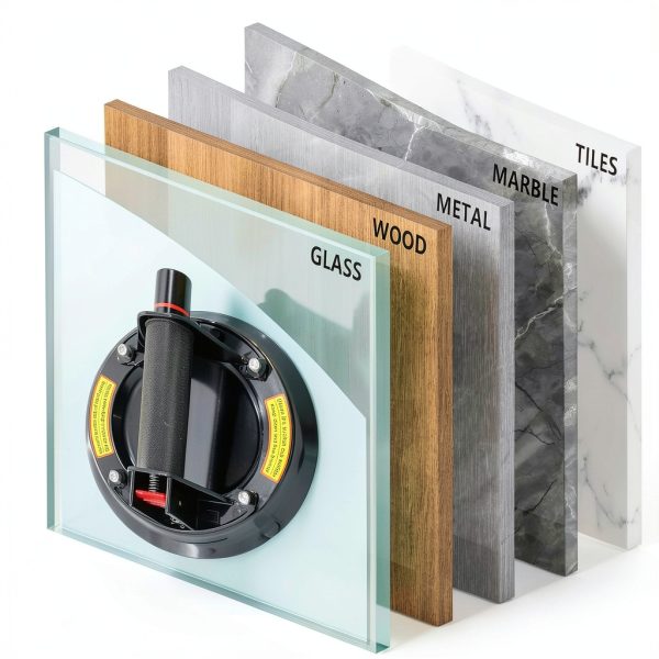 2 Pack 8" Glass Suction Cups to Lift Large Glass,Max Load 880lbs Heavy Duty Windows Suction Cups for Glass, Tile, Granite,Marble-4